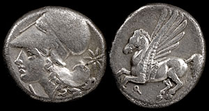 Winged Horse Pegasus on Ancient Coins